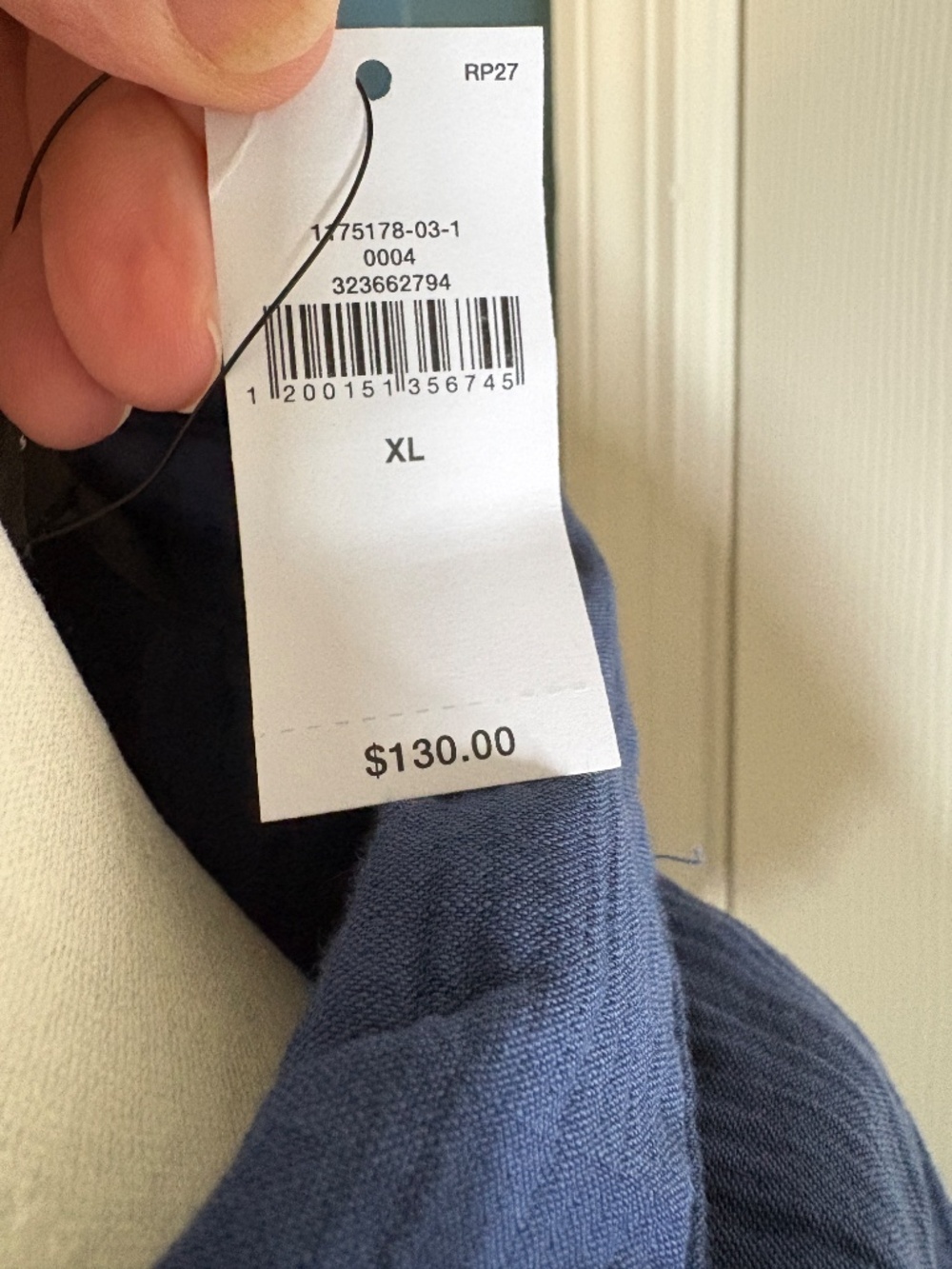NWT Banana Republic Navy Gauze Dress / Size XL - Picture 6 of 8